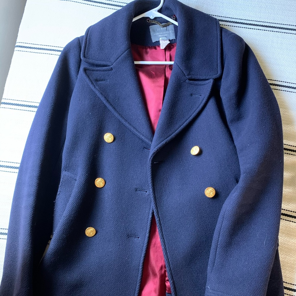 J.Crew Italian boiled wool peacoat